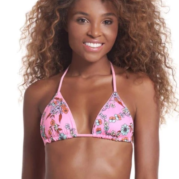 Maaji • Reversible Pink Floral Bikini TOP - Picture 6 of 10